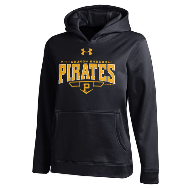 Men Pittsburgh Pirates Under Armou Fleece Hoodie - Black->pittsburgh pirates->MLB Jersey